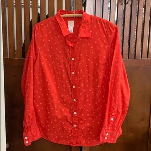 J Crew women’s blouse The Perfect Shirt size 8
